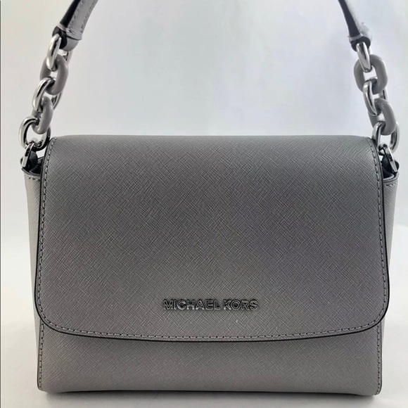 🌸🍃 Michael Kors Grey leather Sofia Crossbody Purse - Picture 2 of 8